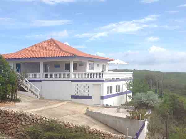 Curacao, Cas Abao, vakantiehuis, uitzicht over zee naar het westen